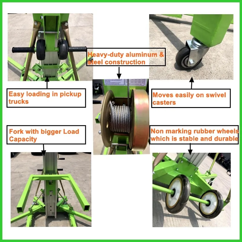 Lift material manual portabel dengan winch satu kecepatan manual 2
