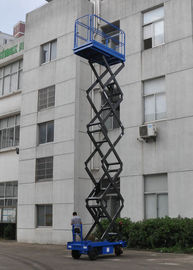 8m Working Height Manganese Steel Mobile Scissor Lift  Electrical Pulling Loading Capacity 450kg