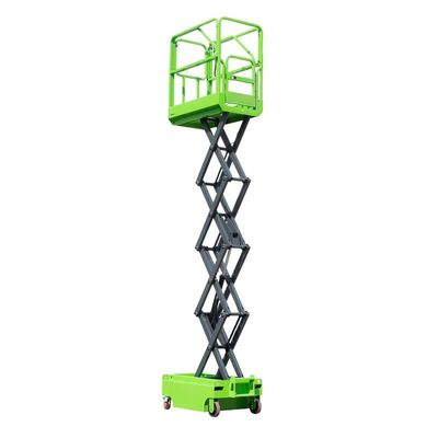 Mini Manual Pushing 3.9 Meters Aerial Work Platform With Anti - Skid Checkered Plate
