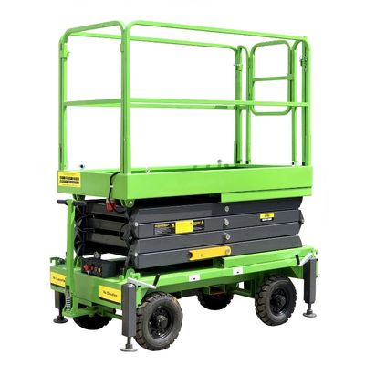 12 Meters High Mobile Scissor Lift Work Platform 500Kg Loading Capacity Long Work Times