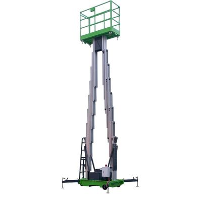 Manual Pushing Mobile Aerial Work Platform Double Mast 12m 200Kg Loading Capacity