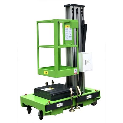 8m Aluminum Aerial Work Platform Hydraulic Vertical Lift Table 0.75Kw Lifting Power
