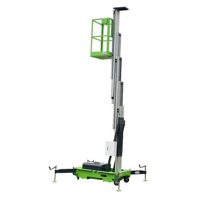6M Single Mast Aluminum Aerial Access Platform Hydraulic Vertical Lift Table 125Kg