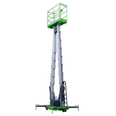 Double Mast Manual Pushing Vertical Lifting Platform 12 Meters 200kg Load Capacity