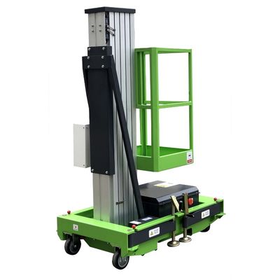 8 Meters Single Mast Vertical Lifting Platform 130kg Load Easy Moving