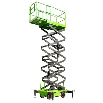 14M Small Electric Scissor Lift With Motorized Device Loading Capacity At 450Kg