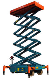 12 meters height mobile hydraulic scissor lift with motorized device loading capacity at 450Kg