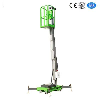 6 Meters Height Aluminum Aerial Work Platform Single Mast 130Kg Loading Capacity