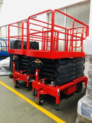 10m Platform Height 230kg Load Scissor Lift Self Propelled With Extension Platform