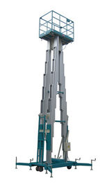 12M Platform Height Triple Mast Aluminum Aerial Work Platform with 300KG Loading Capacity