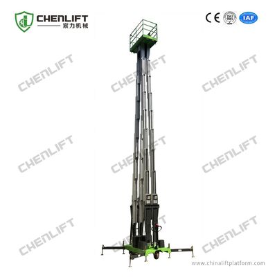 Quadruple Mast Insulated 10m Aerial Work Platform 300Kg with Rigid Aluminum Alloy Profile