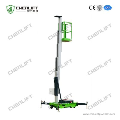 10m Platform Height 130kg Load Capacity Mobile Vertical Lifting Platform With Single Mast
