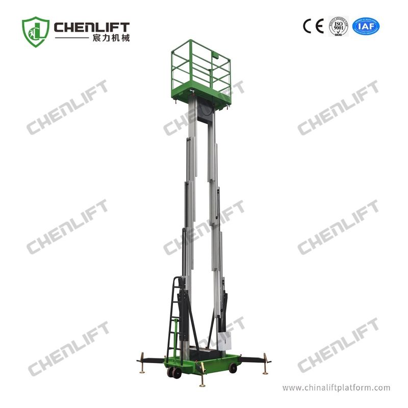 Rigid 12m Height Hydraulic Lift Platform With Motorized Pulling Device