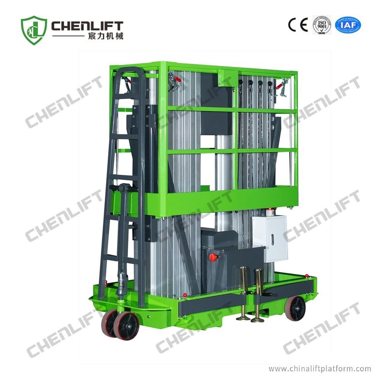 Double Mast 8m Platform Height Aluminum Construction Work Platform for Hotels, Lobby