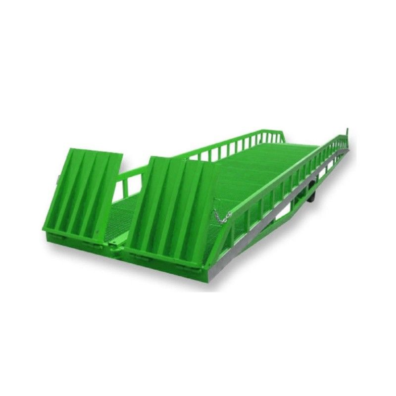 Blue Hydraulic Container Loading Mobile Yard Ramp 6000Kg Loading Capacity