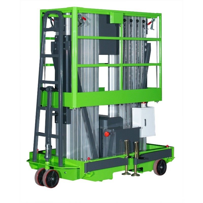 Double Mast Manual Pushing Vertical Lifting Platform 12 Meters 200kg Load Capacity