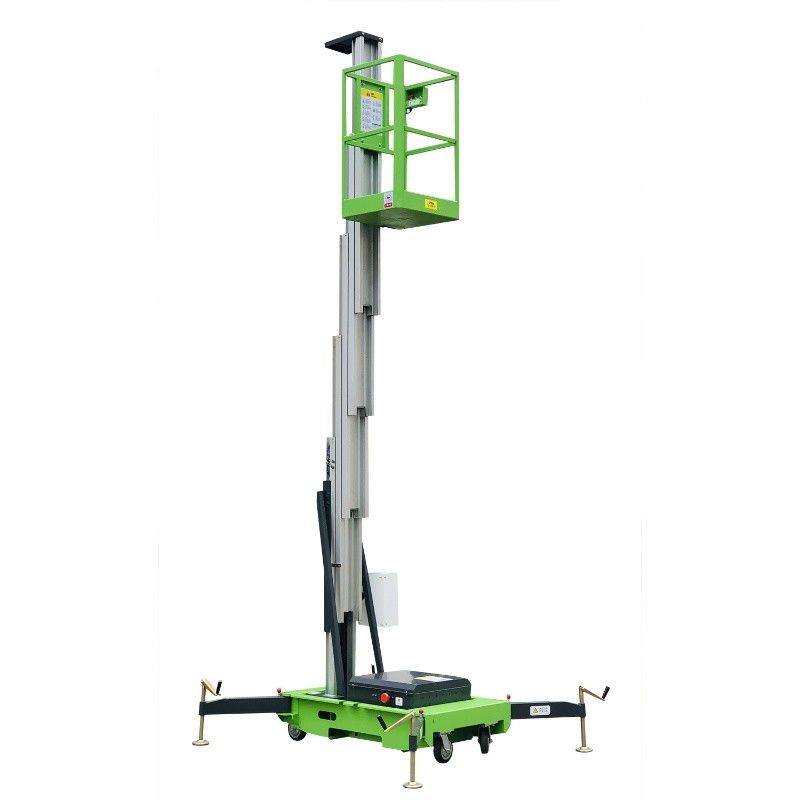 Aluminum Alloy Industrial Vertical Platform Lift Single Mast 6 Meters Lift Height