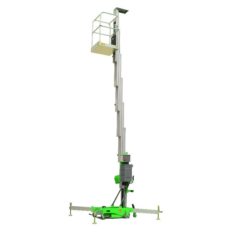 Single Mast Aerial Work Platform Manual Pushing Vetical Lift with Tilting Function