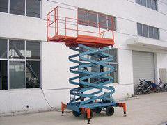 2.2Kw Industrial 11 Meters Mobile Scissor Lift for Library, Restaurant
