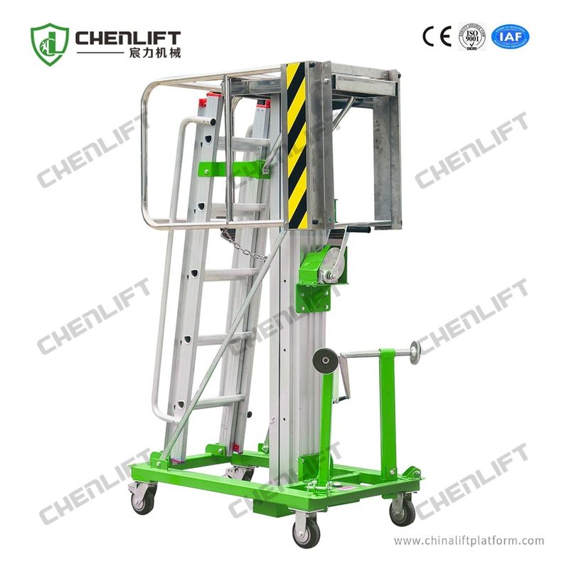 125kg Load 3.2m Lifting Height Hand Winch Elevating Work Platform