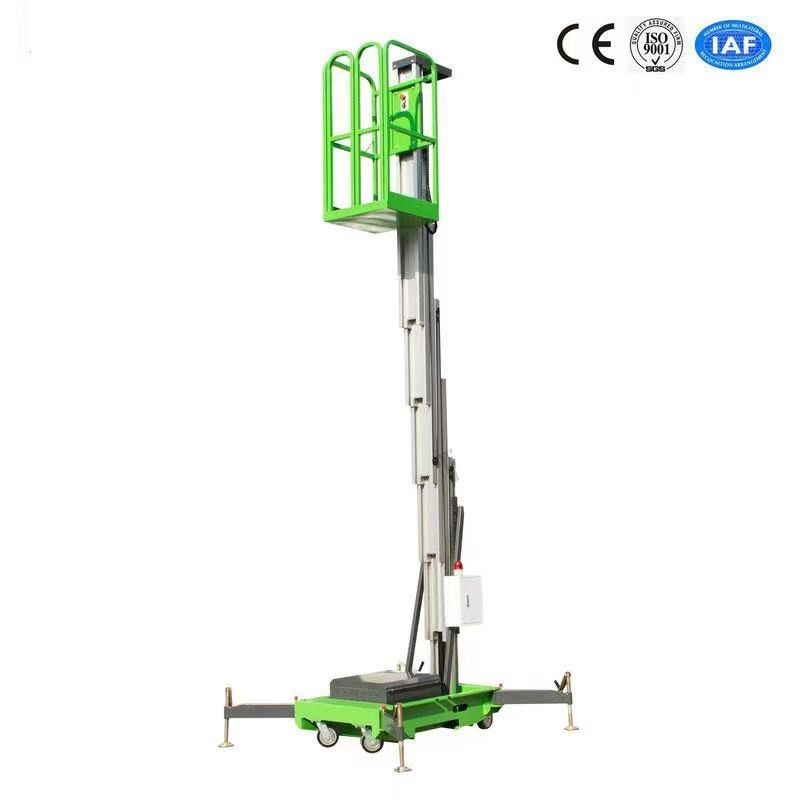 6 Meters Height Aluminum Aerial Work Platform Single Mast 130Kg Loading Capacity