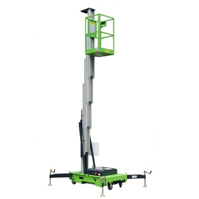 Platform Vertikal Industri Paduan Aluminium Tiang Tunggal Ketinggian Angkat 6 Meter